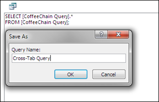 Saving the Access query/view